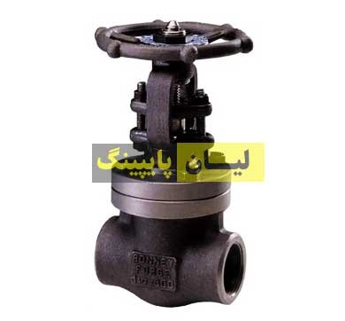  شیر فلكه کشویی گیت ولو فولادی فورج کلاس 800 کربن استیل دنده